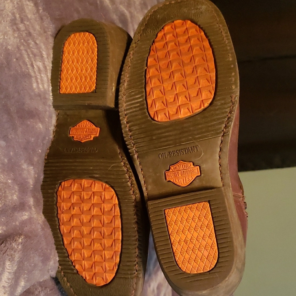 Harley-Davidson Brown Leather Moto Boots - Picture 5 of 8